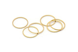 Gold Circle Connectors, 10 Textured Gold Plated Brass Circle Connectors (19x0.8x1mm) BS 2070 Q1031