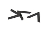 Black V Shape, 8 Oxidized Black Brass V Shaped Charms With 1 Hole (28x23x1mm) M01248