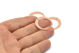 Bakır Ay Tılsımı, 2 Delikli 10 Ham Bakır Hilal Ay Tılsımı (26x27x1mm) M02214