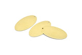 Brass Oval Charm, 8 Raw Brass, Brass Charms, Brass Oval Charms With 1 Hole (35x19x0.80mm) M02185
