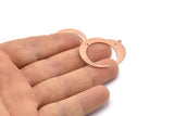 Copper Moon Charm, 10 Raw Copper Crescent Moon Charms With 1 Loop And 1 Hole (28x27x1mm) M02211
