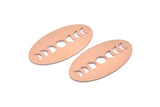 Copper Oval Blank, 8 Raw Copper, Copper Blanks, Copper Oval Moon Phases Blanks (35x19x0.80mm) M02176