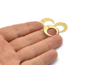 Brass Moon Charm 10 Textured Raw Brass Crescent Moon Charms With 2 Holes (18x5x1mm) M02218