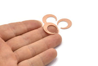 Copper Moon Blank, 10 Raw Copper Crescent Moon Blanks (18x5x1mm) M02207