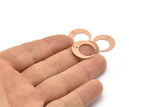 Copper Moon Charm, 10 Raw Copper Crescent Moon Charms With 2 Holes (18x5x1mm) M02209