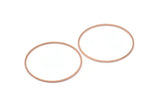 Rose Gold Circle Connector, 6 Rose Gold Plated Brass Circle Connectors (45x1x1mm) Bs 1084 Q0643