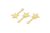 Brass Star Blank, 50 Raw Brass Star Blanks, Stamping Blanks (20x9x0.80mm) M02054