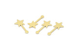 Brass Star Blank, 50 Raw Brass Star Blanks, Stamping Blanks (20x9x0.80mm) M02054