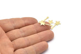 Brass Star Blank, 50 Raw Brass Star Blanks, Stamping Blanks (20x9x0.80mm) M02054