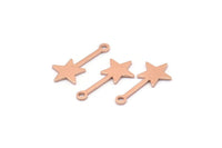 Bakır Yıldız Tılsımı, 1 Delikli 24 Ham Bakır Yıldız Tılsımı (20x9x0,80 mm) M02031