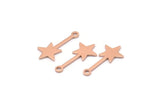 Bakır Yıldız Tılsımı, 1 Delikli 24 Ham Bakır Yıldız Tılsımı (20x9x0,80 mm) M02031