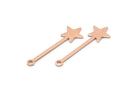 Bakır Yıldız Tılsımı, 1 Delikli 24 Ham Bakır Yıldız Tılsımı (30x9x0,80 mm) M02030