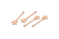 Bakır Yıldız Tılsımı, 1 Delikli 24 Ham Bakır Yıldız Tılsımı (30x9x0,80 mm) M02030