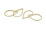 Gold Drop Connector, 8 Gold Plated Brass Drop Connectors (29x18x1mm) A1705 Q0664