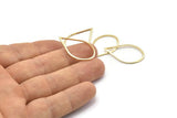 Gold Drop Connector, 8 Gold Plated Brass Drop Connectors (29x18x1mm) A1705 Q0664