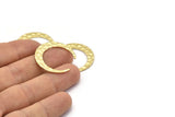 Brass Moon Blank, 8 Hammered Raw Brass Crescent Moon Blanks (26x27x1mm) M02161