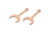 Bakır Ay Tılsımı, 1 Delikli 24 Ham Bakır Hilal Tılsımı (20x9x0,80 mm) M02033