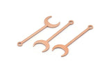 Bakır Ay Tılsımı, 1 Delikli 24 Ham Bakır Hilal Tılsımı (30x9x0,80 mm) M02032