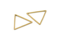 Brass Triangle Charm, 50 Raw Brass Open Triangle Ring Charms (24x1mm) Bs 1027