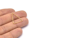 Brass Triangle Charm, 50 Raw Brass Open Triangle Ring Charms (20x26x1mm) Bs 1026