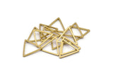Brass Triangle Charm, 50 Raw Brass Open Triangle Ring Charms (15x0.90mm) Bs 1024
