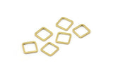 Geometric Brass Pendant, 50 Raw Brass Square Connectors (8x0.80mm) Bs-1115