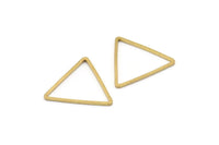 Boho Triangle Connector, 50 Raw Brass Triangles (20x20x20mm) Bs-1124