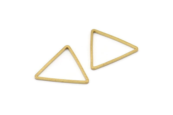 Boho Triangle Connector, 50 Raw Brass Triangles (20x20x20mm) Bs-1124