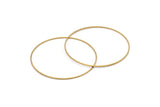 65mm Circle Connectors - 12 Raw Brass Circle Connectors (65x1x1mm) Bs 1104