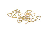 Brass Triangles Charm, 50 Raw Brass Triangles Charms, (9x9x9mm) Bs-1166