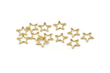 Blank Star Charm, 50 Raw Brass Star Connector (10mm) Bs 1169
