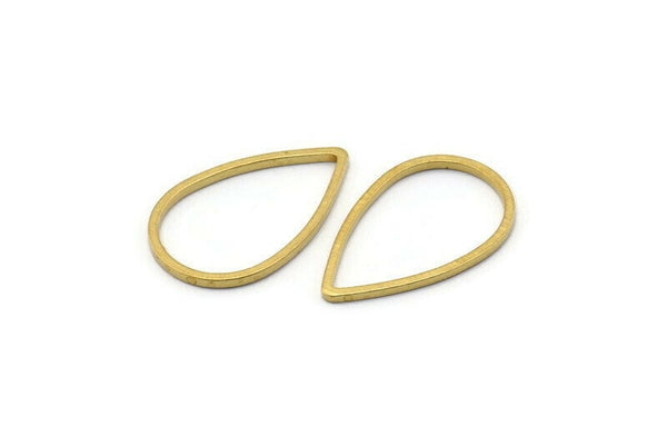 Brass Drop Connector, 50 Raw Brass Drop Connectors (14x22x1mm) Bs 1139