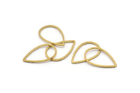 Brass Drop Connector, 50 Raw Brass Drop Connectors (14x22x1mm) Bs 1139