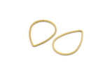 Brass Drop Connector, 50 Raw Brass Drop  Connectors (17x25x0.8mm) BS 1136