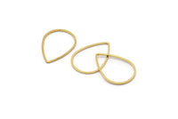 Brass Drop Connector, 50 Raw Brass Drop  Connectors (17x25x0.8mm) BS 1136