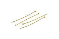 Raw Brass Pin, 100 Raw Brass Ball Pins (42mm) Bs 1150