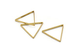 Brass Triangle Charm, 24 Raw Brass Open Triangle Ring Charms (29x0.8x2mm) Bs 1195