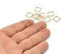 Brass Square Choker Finding, 50 Raw Brass Square Connectors (10x0.5mm) Bs-1142