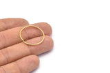 Wire Ear Hoops, 24 Raw Brass Wire Hoops, Earring Findings (25x1.2mm) Bs 1192