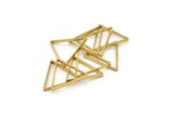 Brass Triangle Charm, 24 Raw Brass Triangle Rings (24x0.8x2mm) Bs 1197