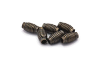 Brass Magnetic Clasp, 12 Antique Brass Magnetic Clasp For 4 Mm Leather Cord (13x7mm)   K210