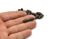 Brass Magnetic Clasp, 12 Antique Brass Magnetic Clasp For 4 Mm Leather Cord (13x7mm)   K210