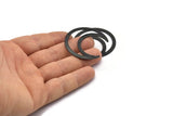 Black Moon Charm, 4 Oxidized Black Brass Crescent Moon Charms With 1 Hole, Pendants (42x16x0.80mm) M438 S1197