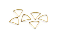 Brass Triangle Charm, 50 Raw Brass Open Cambered Triangle Ring Charms (17x0.6x0.9mm) Bs 1213