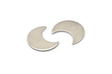 Steel Moon Blank, 50 Steel Moon Blanks, Stamping Blanks (15x8x0.70mm) M02233