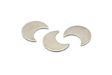Steel Moon Blank, 50 Steel Moon Blanks, Stamping Blanks (15x8x0.70mm) M02233