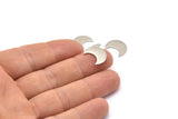Steel Moon Blank, 50 Steel Moon Blanks, Stamping Blanks (15x8x0.70mm) M02233
