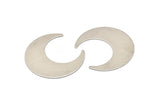 Steel Moon Blank, 8 Steel Moon Blanks, Stamping Blanks (42x16x0.70mm) M02234