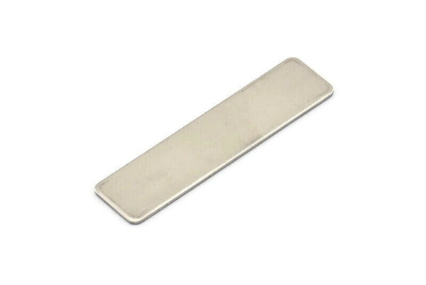 Steel Rectangle Blank, 12 Steel Rectangle Blanks, Stamping Blanks (40x10x0.70mm) M02235