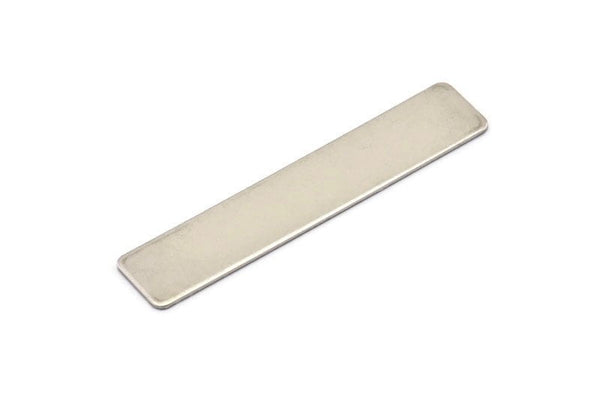 Steel Rectangle Blank, 12 Steel Rectangle Blanks, Stamping Blanks (50x10x0.70mm) M02237